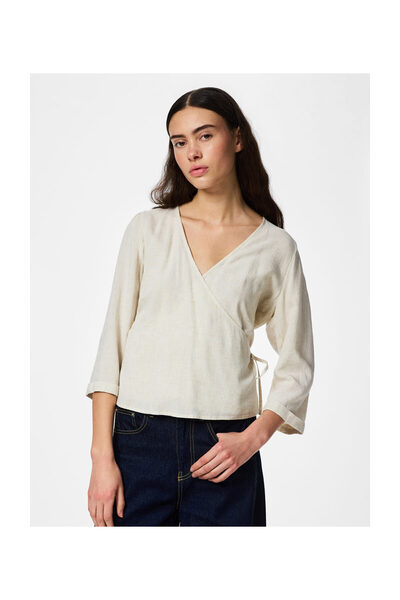 PIECES Wickelbluse PCPIA 3/4-ARM