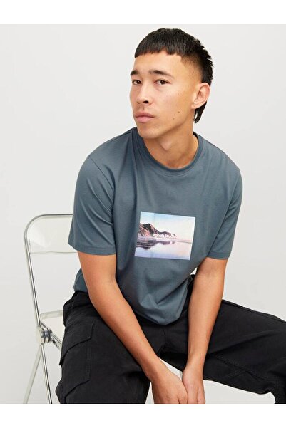 Jack & Jones تي شيرت رجالي محبوك CO100