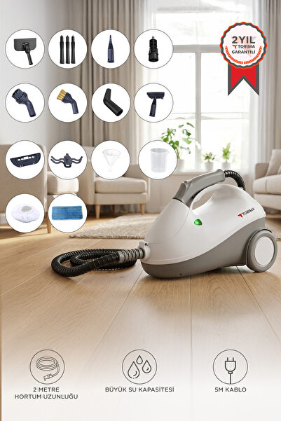 Torima Buharlı Temizleyici Halı Koltuk Cam Zemin ve Mutfak Temizleme Buhar Ma...