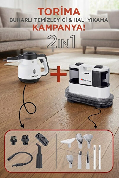 Torima Buharlı Temizleyici Halı ve Koltuk Yıkama Cam Zemin Mutfak Temizlme Bu...