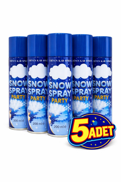 ZEYMERADE 5 Adet Kar Spreyi, Eriyen 200ml Büyük Boy, Düğün Kına Gecesi Bride ...