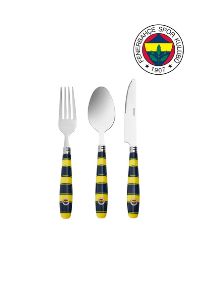 Karaca x Fenerbahçe Lisanslı 18 Parça 6 Kişilik Çatal Kaşık Bıçak Takımı