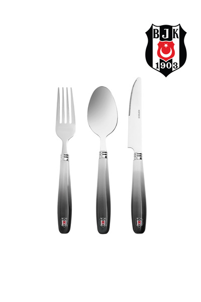 Karaca x Beşiktaş Lisanslı 18 Parça 6 Kişilik Çatal Kaşık Bıçak Takımı