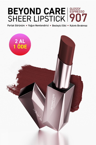 Alix Avien Beyond Care Sheer Lipstick 907 - Glossy Espresso - Yoğun Nemlendir...