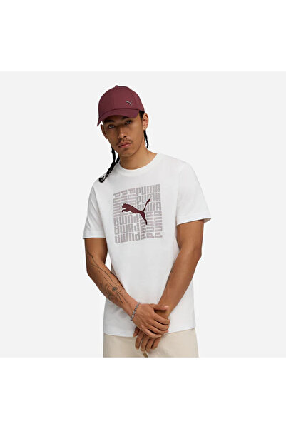 Puma تيشيرت بوكس أبيض برسومات من بوما