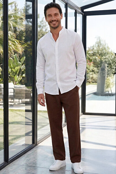 Tudors Ανδρικό φαρδύ παντελόνι με φαρδιά εφαρμογή 100% Βαμβάκι ελαστική μέση ...