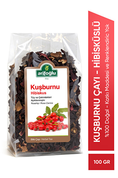 Arifoğlu Kuşburnu Çayı Hibisküslü (Tüy ve Çekirdekleri Ayıklanmış) 100gr