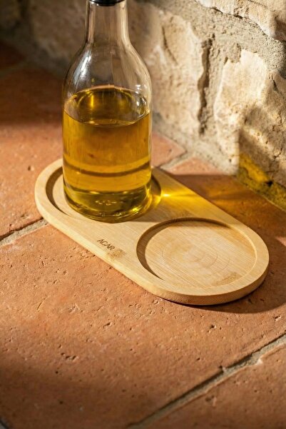 ACAR Bambu İki Bölmeli Sunumluk - 19.5 cm