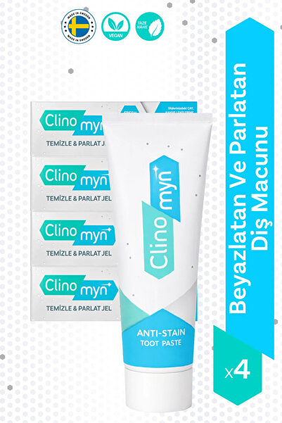 Clinomyn Fresh Diş Beyazlatan Ve Parlatan Jel Diş Macunu 75 ml X 4 Adet
