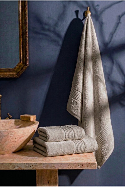 Perotti Softy 3-Piece Stone Cotton Hand, Face and Bath Towel Set 30X50 - 50X8...