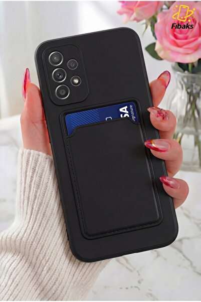 Fibaks Galaxy A32 4G Kılıf Kamera Korumalı Kartlıklı Cüzdanlı Kırmızı Tuşlu S...