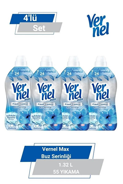 Vernel Max Konsantre Çamaşır Yumuşatıcısı 1440ml Amber X4 ADET