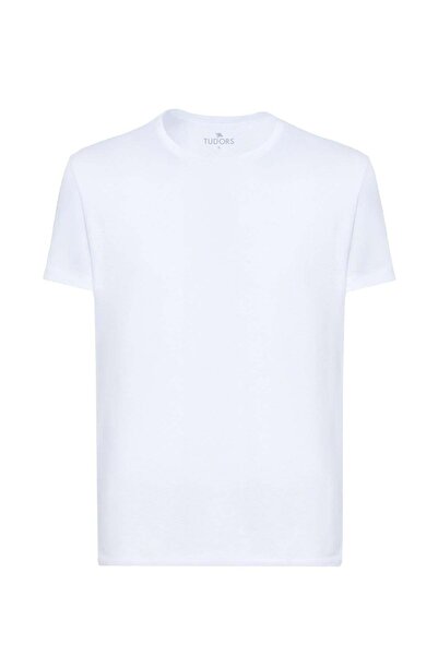 Tudors Μπλουζάκι Unisex Slim Fit Slim Fit 100% βαμβακερό με απαλή υφή λευκό μ...