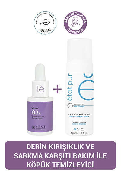Etat Pur Kırışıklık Karşıtı ve Arındırıcı Etkili Retinol Serum ve Temizleyici...