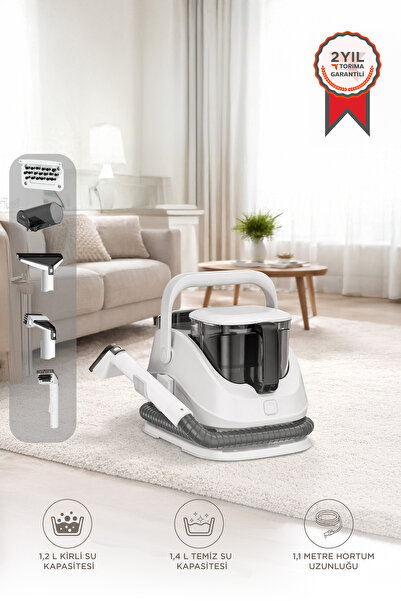 Torima Halı ve Koltuk Yıkama Leke Çıkartma Makinesi JJB747II Beyaz
