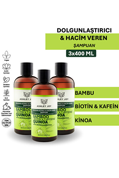 ASHLEY JOY Ince Telli Saçlara Hacim Veren Bitki Özlü Dolgunlaştırıcı Biotin V...