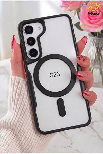 Fibaks Galaxy S23 Kılıf Prizma Kamera Çıkıntılı Magsafe Şarj Destekli Mat Ren...