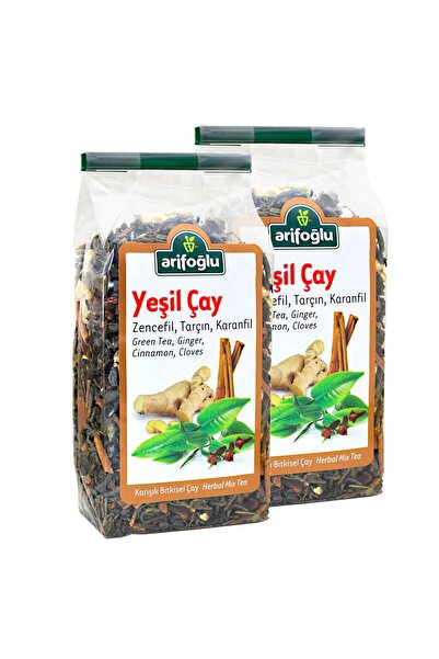 Arifoğlu Yeşil Çay, Zencefil, Seylon Tarçın, Karanfil Karışımı Detoks Bitki Ç...