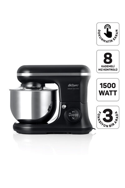 Arzum AR1186 Crust Mix Pro Stand Mikser 5L Kapasiteli 3 Farklı Aparat 1500W, ...
