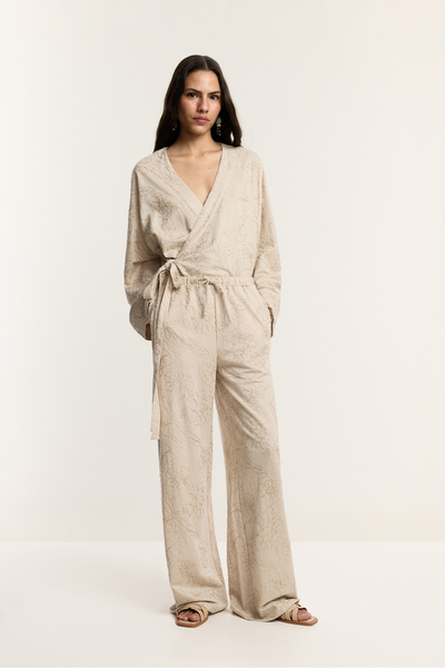 LEFTIES Γυναικεία κεντητά παντελόνια