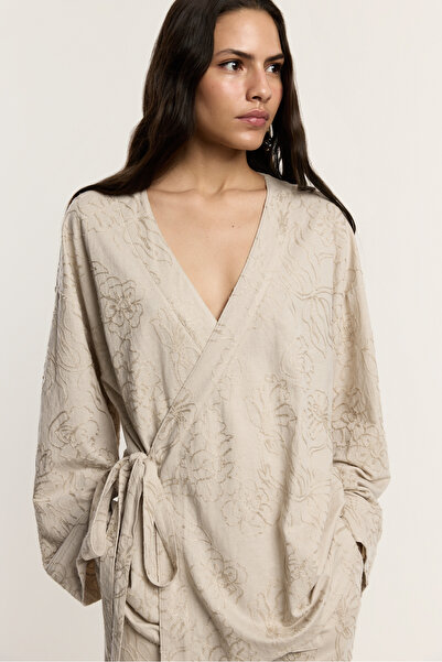 LEFTIES Γυναικείο κεντημένο κιμονό