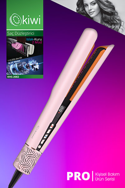 KHS-2082 BLDC Motorized Hair Straightener | 5-Stage & Wet-Dry Use & 160°C