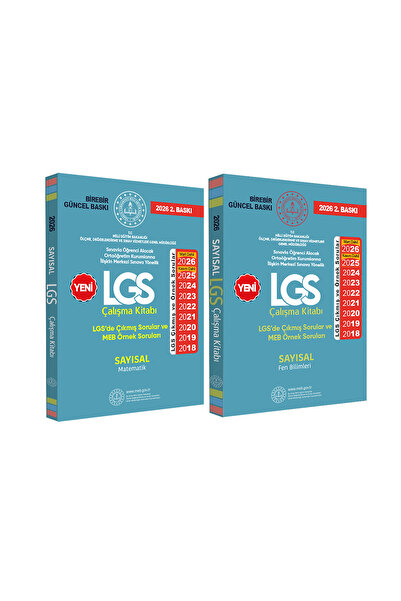 Karakutu Yayınları 2026 8.SINIF LGS MEB Örnek Soruları SAYISAL Çalışma 2li Ki...