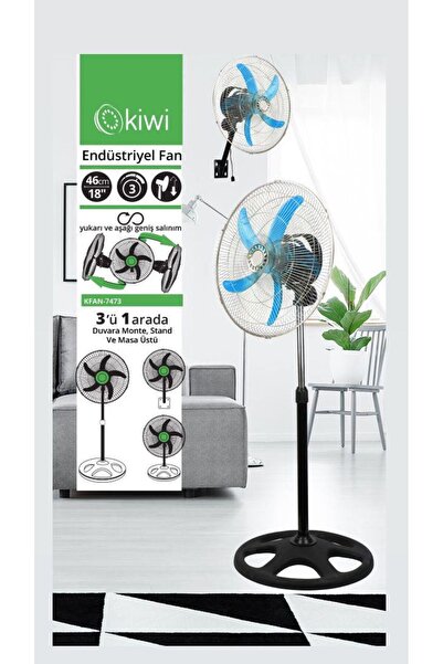 Kiwi 7473 3'ü1 Arada Xl Endüstriyel Sanayi Tipi Stand Masaüstü Sağa-sola, Aşa...