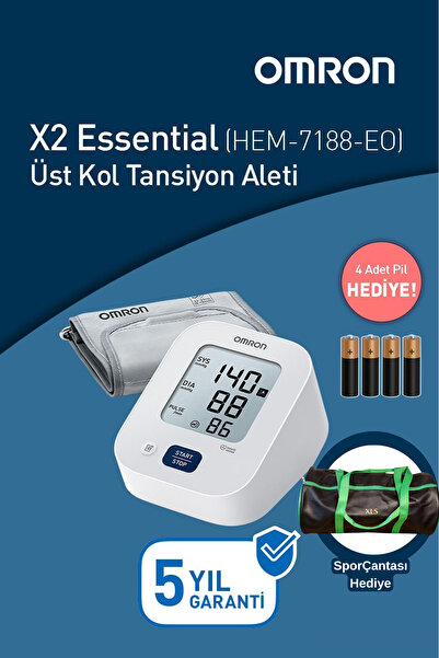 Omron X2 Essential Üst Koldan Ölçer Dijital Tansiyon Aleti+ XLS Çanta Hediyeli