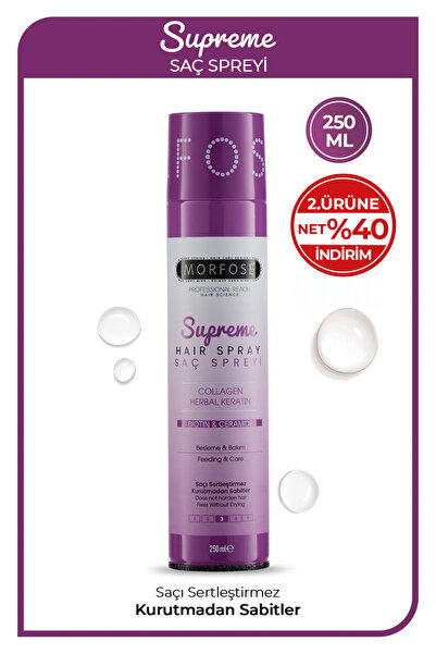 Morfose Supreme Saç Spreyi 250 ml - Kolajen, Bitkisel Keratin, Seramid