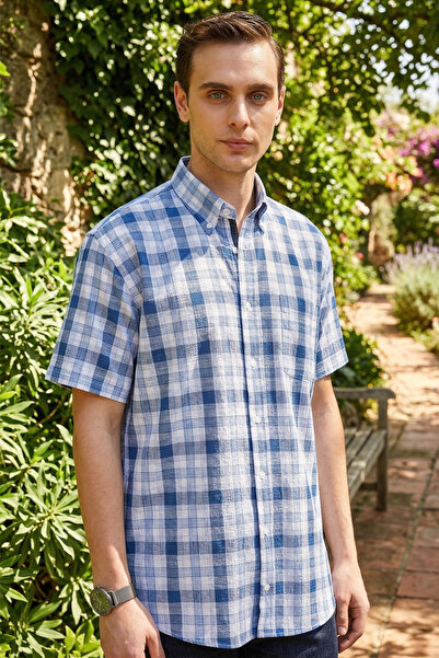 Tudors Ανδρικό πουκάμισο με κανονική εφαρμογή Classic Cut 100% βαμβακερό λινό...