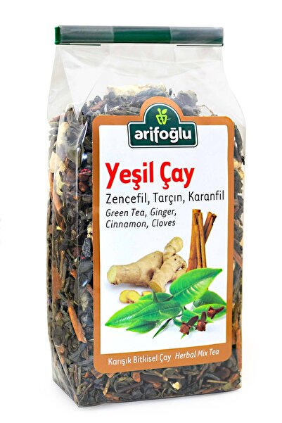 Arifoğlu Yeşil Çay, Zencefil, Seylon Tarçın, Karanfil Karışımı Detoks Bitki Ç...