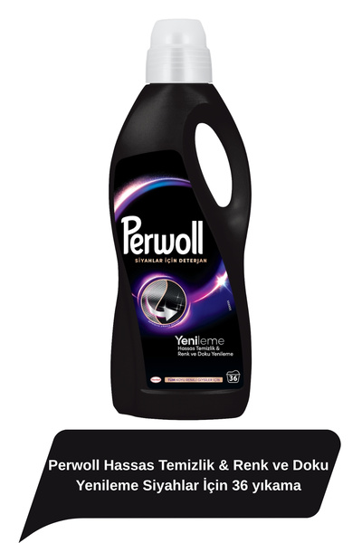 Perwoll Hassas Temizlik & Renk ve Doku Yenileme Siyahlar İçin 36 yıkama