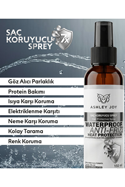ASHLEY JOY Ultra Parlaklık, Elektriklenme Karşıtı, Isı ve Neme Karşı Glow Etkili Koruyucu Saç Spreyi 150 ml