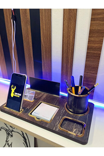 yeryüzü dizayn Ofis Masa Üstü Isimlik Kalemlik Seti Ofis Aksesuarı Işyeri Hed...