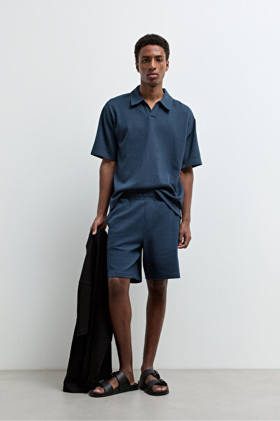 LEFTIES Man Textured tracksuit Bermuda shorts