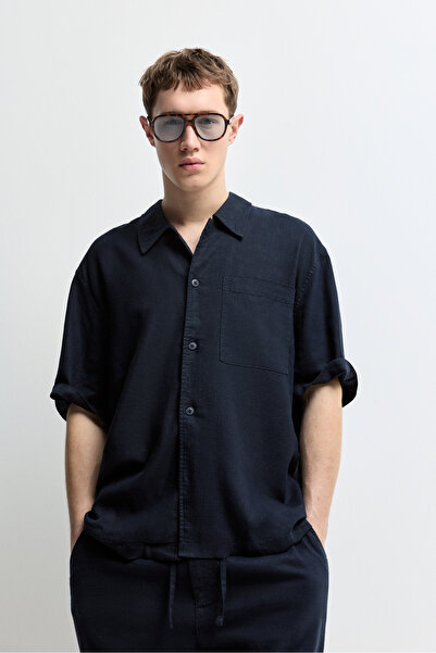 LEFTIES Ανδρικό λινό πουκάμισο, Έκδοση για αριστερόχειρες