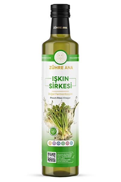 Zühre Ana Işkın Sirkesi Doğal Fermantasyon Rheum Ribes Vinegar 500 Ml