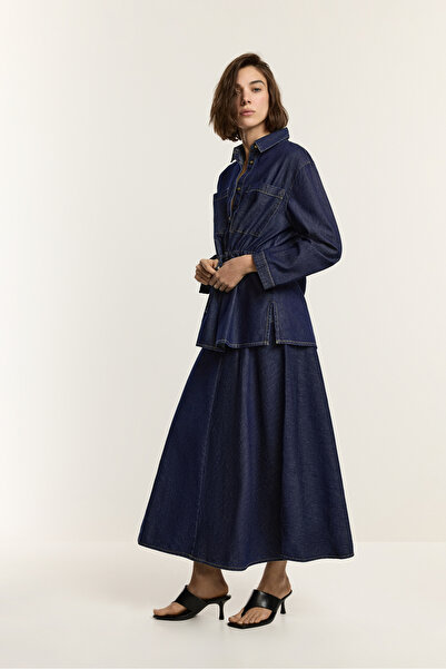 LEFTIES Γυναικεία ελαφριά τζιν μίντι φούστα