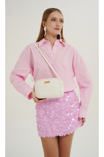 Pierre Cardin Λευκή γυναικεία τσάντα ώμου 05PO26Y3536