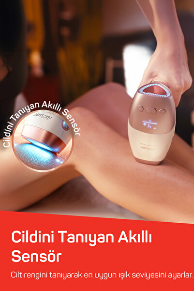 Arzum AR5178 SateenTouch IPL Lazer Epilasyon, 999.999 Atım,Evde Tüy Alma,Soğutmalı, 5 Kademe, Cilt Sensörü