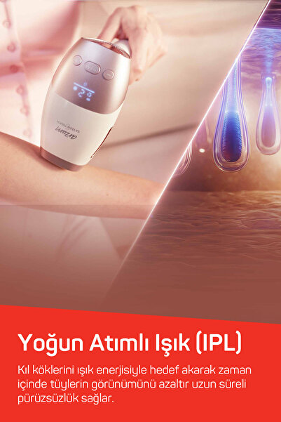 Arzum AR5178 SateenTouch IPL Lazer Epilasyon, 999.999 Atım,Evde Tüy Alma,Soğutmalı, 5 Kademe, Cilt Sensörü
