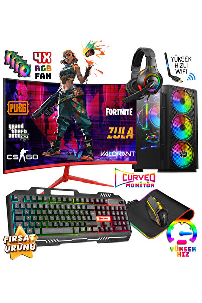 Zeiron Mostro X30 Ryzen 5 5500 16GB DDR4 RAM 512GB M2 SSD RTX3050 24" Curved ...