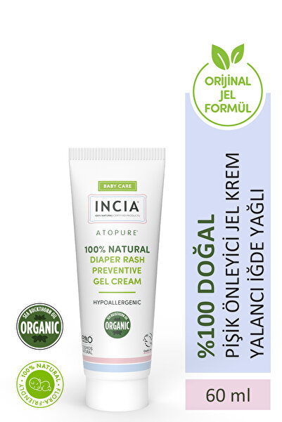 Incia ATOPURE ® %100 Doğal Pişik Önleyici Jel Krem Organik Yalancı İğde Bakım...