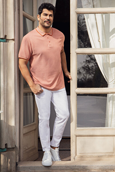 AC&Co / Altınyıldız Classics Pánské bílé kalhoty s diagonálním vzorem, které ...