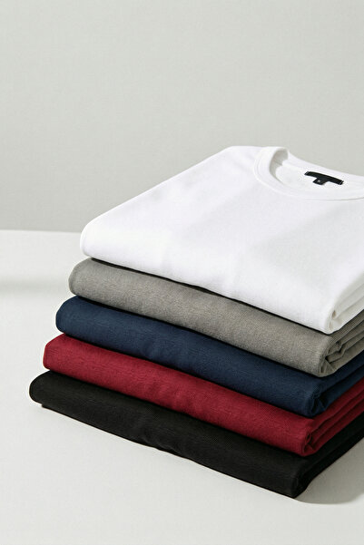 Συλλογή Trendyol Μαύρο-Λευκό-Ανθρακί-Κόκκινο-Μπλε-Ναυτικό-Μπλε Στενό/Εφαρμοστ...