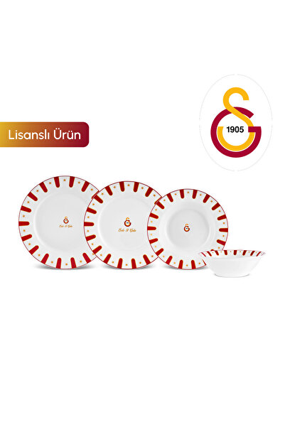 Karaca x Galatasaray Lisanslı Forever Bone 24 Parça 6 Kişilik Yemek Takımı