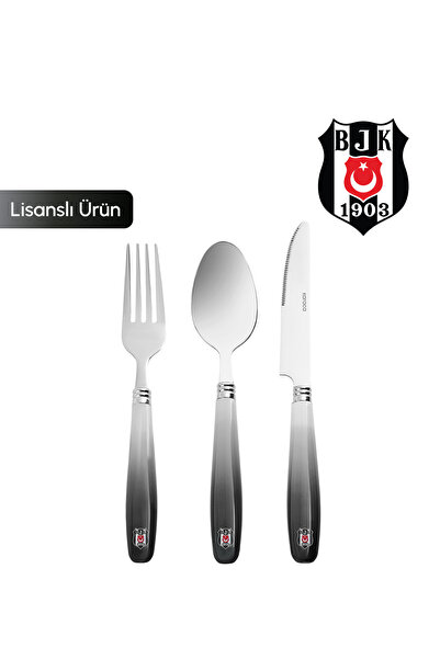 Karaca x Beşiktaş Lisanslı 18 Parça 6 Kişilik Çatal Kaşık Bıçak Takımı