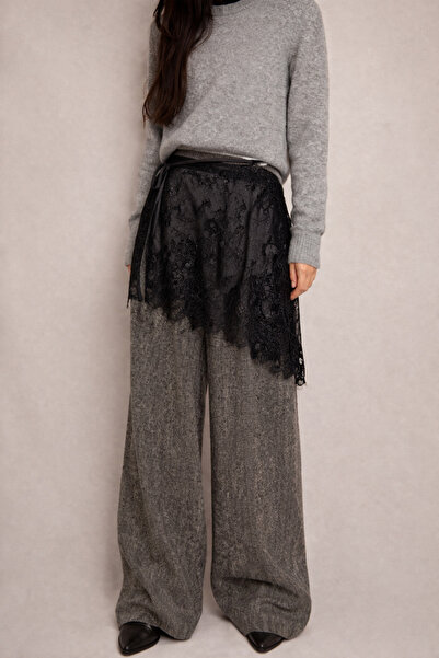 TRENDYOL SHOES Μαύρο δαντελένιο γυναικείο αξεσουάρ μέσης TAKSS26DA00001