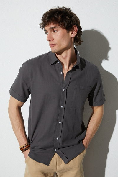 Tudors Ανδρικό πουκάμισο με κανονική εφαρμογή Classic Cut 100% βαμβακερό λινό...